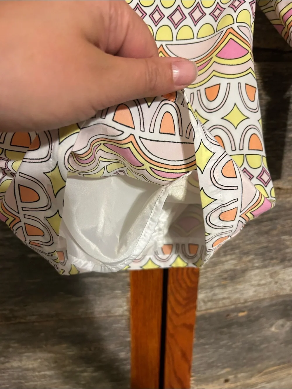 NWT Girls Geometric Print Short Sleeve Dress- Pink, Yellow & Orange Size 12M